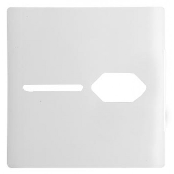 Placa 4x4 1 Interruptor + 1 Tomada - Novara Branca Brilhante 